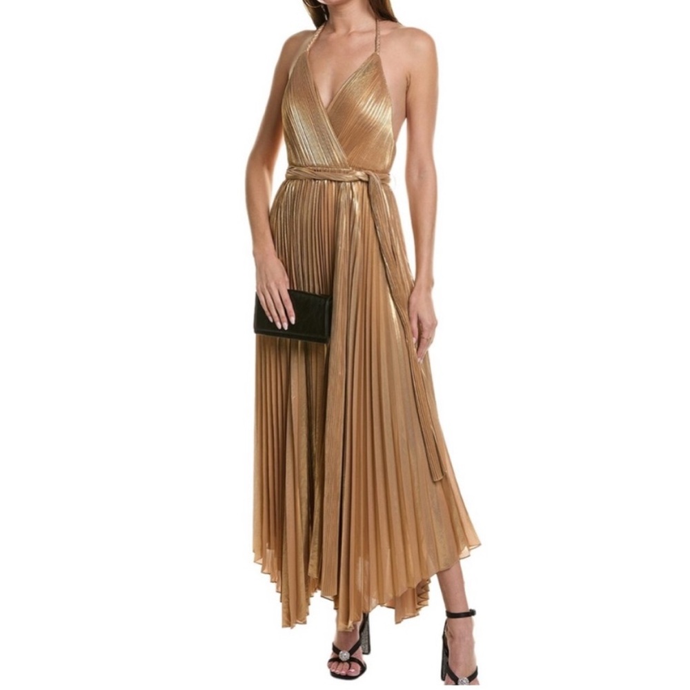 Alice + Olivia Gold Maxi Dress